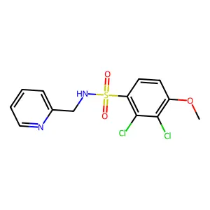 2,3-dichloro-4-methoxy-N-(2-pyridinylmethyl)benzenesulfonamide structure