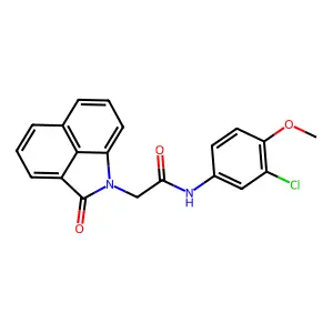 N-(3-chloro-4-methoxyphenyl)-2-(2-oxobenzo[cd]indol-1(2H)-yl)acetamide structure