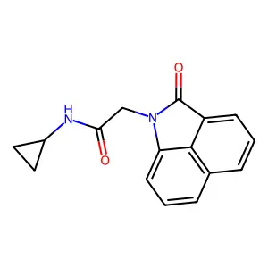 N-cyclopropyl-2-(2-oxobenzo[cd]indol-1(2H)-yl)acetamide structure