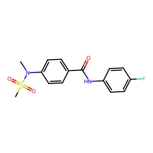 N-(4-fluorophenyl)-4-[methyl(methylsulfonyl)amino]benzamide structure
