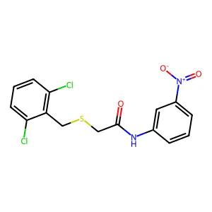 2-[(2,6-dichlorobenzyl)sulfanyl]-N-(3-nitrophenyl)acetamide structure