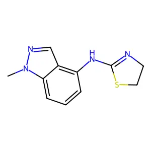 1H-Indazol-4-amine, N-(4,5-dihydro-2-thiazolyl)-1-methyl- structure