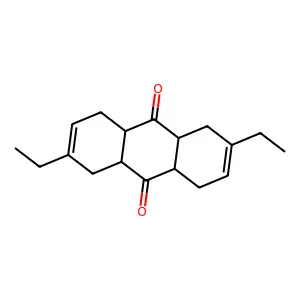 2,6-Diethyl-1,4,4a,5,8,8a,9a,10a-octahydroanthracene-9,10-dione structure