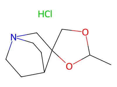 cis-2-Methylspiro(1,3-dioxolane-4,3')quinuclidine hydrochloride structure