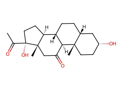 Pregnane-3alpha,17alpha-diol-11,20-dione structure