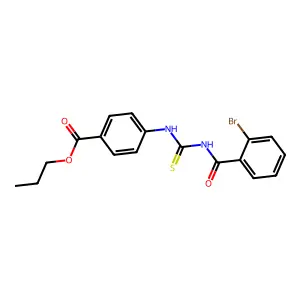 Propyl 4-[(2-bromobenzoyl)carbamothioylamino]benzoate structure