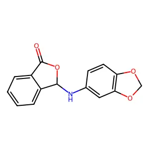1(3H)-Isobenzofuranone, 3-(1,3-benzodioxol-5-ylamino)- structure