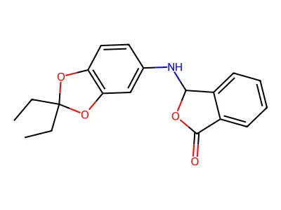 1(3H)-Isobenzofuranone, 3-((2,2-diethyl-1,3-benzodioxol-5-yl)amino)- structure