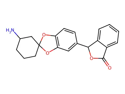 1(3H)-Isobenzofuranone, 3-(spiro(1,3-benzodioxole-2,1'-cyclohexan)-5-ylamino)- structure