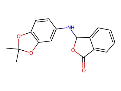 1(3H)-Isobenzofuranone, 3-((2,2-dimethyl-1,3-benzodioxol-5-yl)amino)- structure