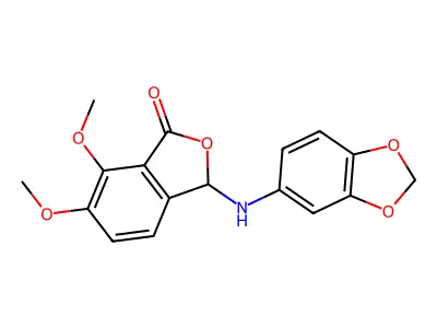 1(3H)-Isobenzofuranone, 3-(1,3-benzodioxol-5-ylamino)-6,7-dimethoxy- structure
