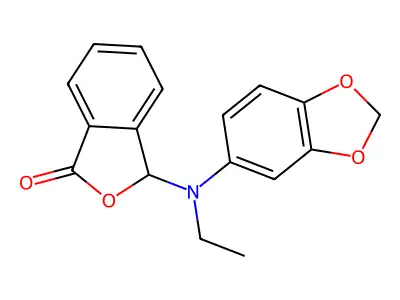 1(3H)-Isobenzofuranone, 3-(1,3-benzodioxol-5-ylethylamino)- structure