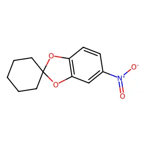 5-Nitrospiro[1,3-benzodioxole-2,1'-cyclohexane] structure