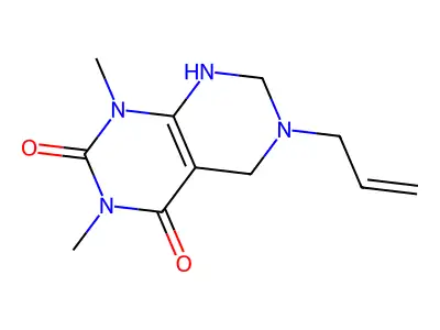 Pyrimido(4,5-d)pyrimidine-2,4(1H,3H)-dione, 5,6,7,8-tetrahydro-1,3-dimethyl-6-(2-propenyl)- structure
