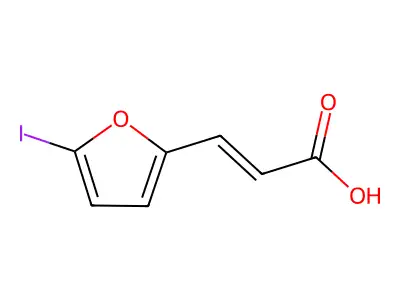 3-(5-Iodofuran-2-yl)acrylic acid structure