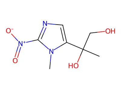 1,2-Propanediol, 2-(1-methyl-2-nitro-1H-imidazol-5-yl)- structure