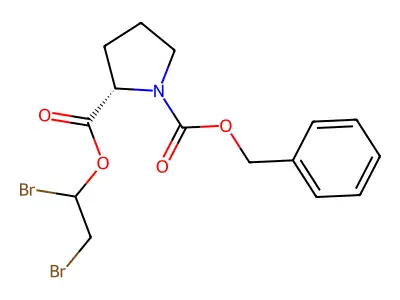 1-[(Benzyloxy)carbonyl]-2-(1,2-dibromoethyl)proline structure