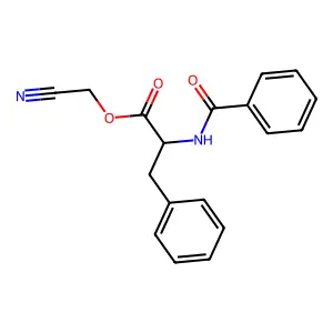 Alanine, N-benzoyl-3-phenyl-, cyanomethyl ester, L- structure