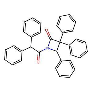 2-Azetidinone, 1-(diphenylacetyl)-3,3,4-triphenyl- structure