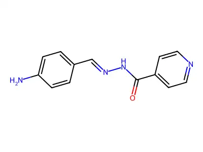 N'-[(4-aminophenyl)methylidene]pyridine-4-carbohydrazide structure