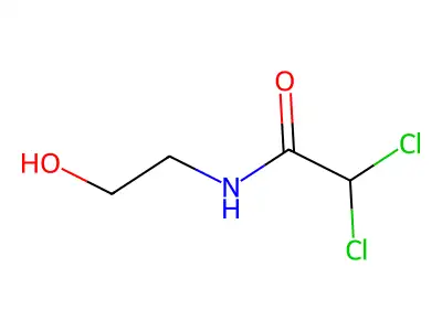 2,2-dichloro-N-(2-hydroxyethyl)acetamide structure