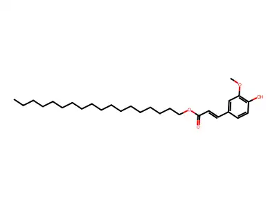 2-Propenoic acid, 3-(4-hydroxy-3-methoxyphenyl)-, octadecyl ester structure