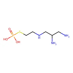 Ethanethiol, 2-((2,3-diaminopropyl)amino)-, dihydrogen phosphate (ester) structure