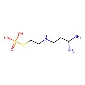 Ethanethiol, 2-((3,3-diaminopropyl)amino)-, dihydrogen phosphate (ester) structure
