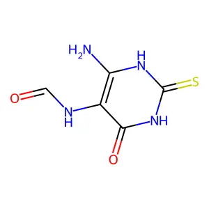 N-(6-Amino-4-oxo-2-sulfanylidene-1,2,3,4-tetrahydropyrimidin-5-yl)formamide structure