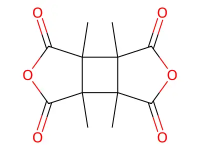1,2,3,4-Tetramethyl-1,2,3,4-cyclobutanetetracarboxylic Dianhydride structure