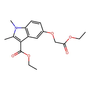 ethyl 5-(2-ethoxy-2-oxoethoxy)-1,2-dimethyl-1H-indole-3-carboxylate structure