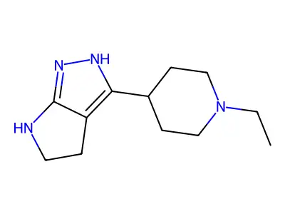 3-(1-Ethylpiperidin-4-yl)-1,2,4,5-tetrahydropyrrolo[2,3-c]pyrazole structure