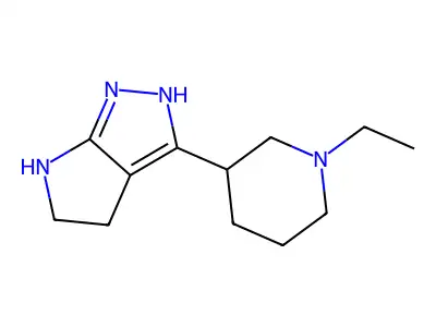 3-(1-Ethylpiperidin-3-yl)-1,2,4,5-tetrahydropyrrolo[2,3-c]pyrazole structure