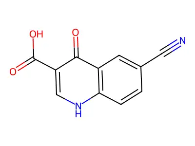 6-Cyano-4-oxo-1,4-dihydroquinoline-3-carboxylic acid structure