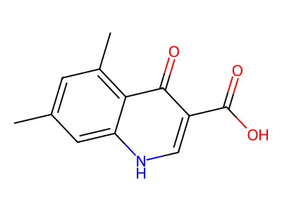 5,7-Dimethyl-4-hydroxyquinoline-3-carboxylic acid structure