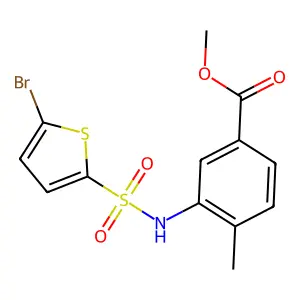 Methyl 3-[(5-bromothiophen-2-yl)sulfonylamino]-4-methylbenzoate structure
