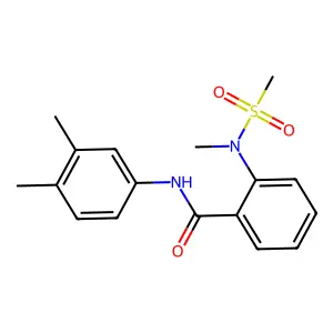 N-(3,4-dimethylphenyl)-2-[methyl(methylsulfonyl)amino]benzamide structure