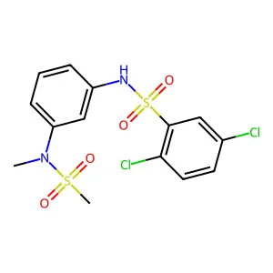 2,5-dichloro-N-[3-[methyl(methylsulfonyl)amino]phenyl]benzenesulfonamide structure