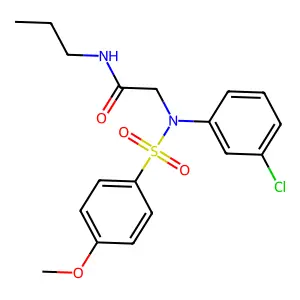 2-{3-chloro[(4-methoxyphenyl)sulfonyl]anilino}-N-propylacetamide structure