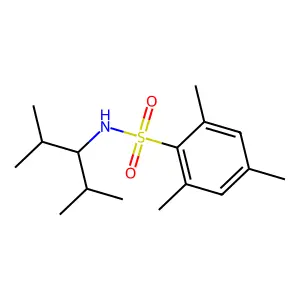 N-(2,4-dimethylpentan-3-yl)-2,4,6-trimethylbenzenesulfonamide structure