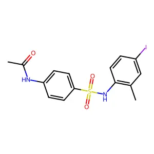 N-[4-[(4-iodo-2-methylphenyl)sulfamoyl]phenyl]acetamide structure