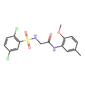 2-{[(2,5-dichlorophenyl)sulfonyl]amino}-N-(2-methoxy-5-methylphenyl)acetamide structure