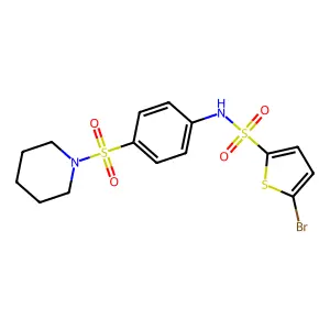 5-bromo-N-[4-(1-piperidinylsulfonyl)phenyl]-2-thiophenesulfonamide structure