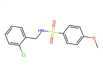 N-(2-chlorobenzyl)-4-methoxybenzenesulfonamide structure