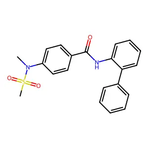 N-[1,1'-biphenyl]-2-yl-4-[methyl(methylsulfonyl)amino]benzamide structure