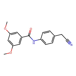 N-[4-(cyanomethyl)phenyl]-3,5-dimethoxybenzamide structure