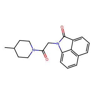 1-[2-(4-methyl-1-piperidinyl)-2-oxoethyl]benzo[cd]indol-2(1H)-one structure
