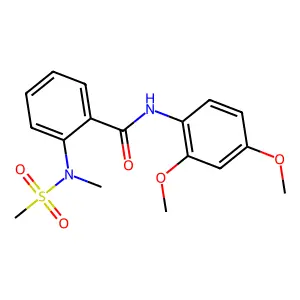 N-(2,4-dimethoxyphenyl)-2-[methyl(methylsulfonyl)amino]benzamide structure