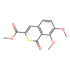 methyl 7,8-dimethoxy-1-oxo-1H-isothiochromene-3-carboxylate structure