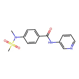4-[methyl(methylsulfonyl)amino]-N-pyridin-3-ylbenzamide structure